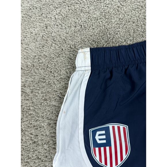 Nike Shorts Womens Medium Tempo Dri-Fit Running Blue White Lined Athletic * - Picture 10 of 15